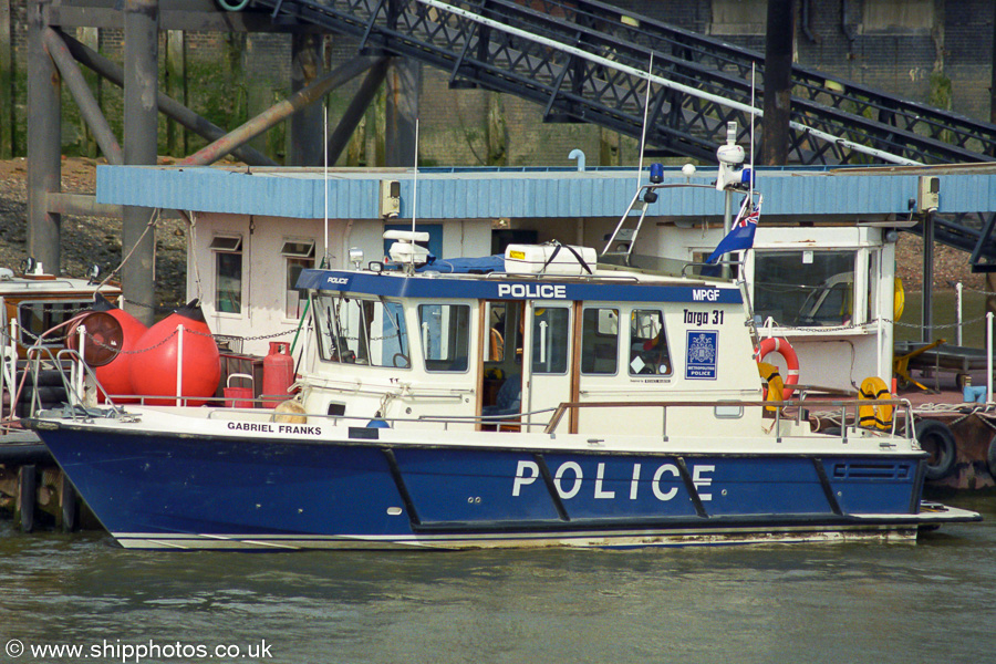 Photograph of the vessel  Gabriel Franks pictured in London on 3rd September 2002