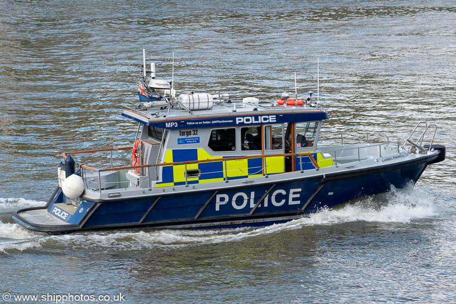 Photograph of the vessel  Gabriel Franks III pictured at London Bridge on 20th July 2025