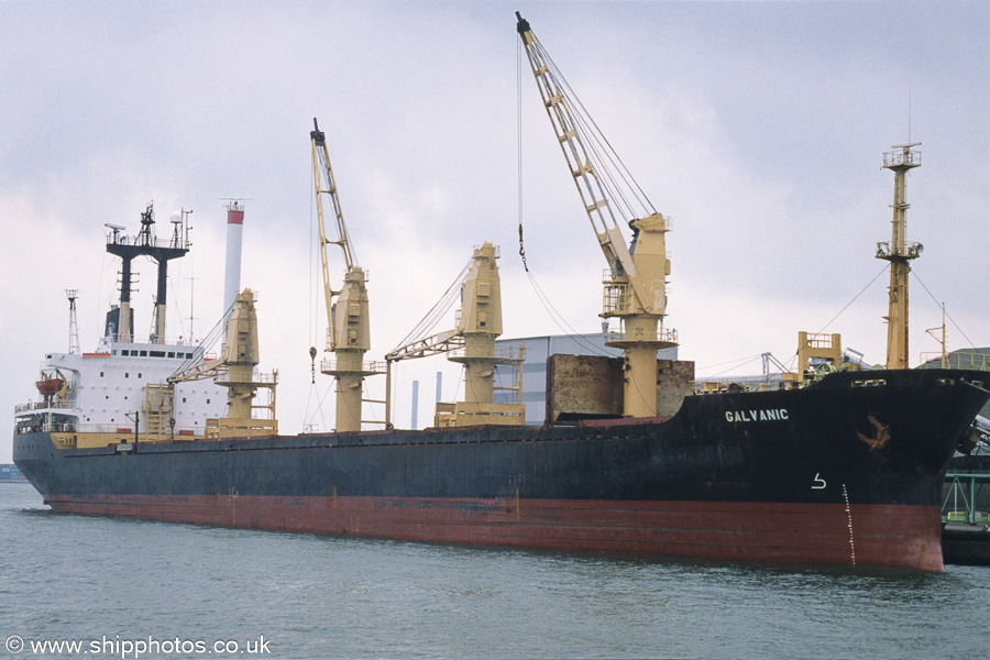 Photograph of the vessel  Galvanic pictured in Kanaldok B1, Antwerp on 20th June 2002