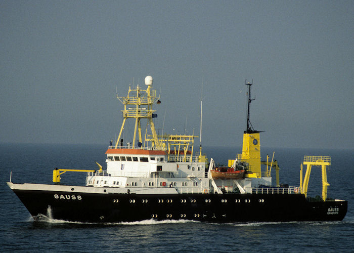 Photograph of the vessel rv Gauss pictured in the mouth of the River Elbe on 5th June 1997