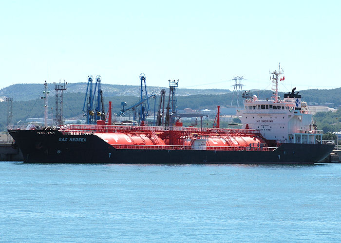 Photograph of the vessel  Gaz Redsea pictured at Port de Bouc on 10th August 2008