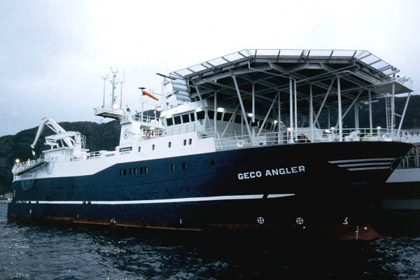 Photograph of the vessel rv Geco Angler pictured in Bergen on 26th October 1998