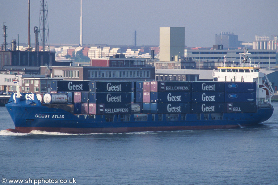 Photograph of the vessel  Geest Atlas pictured on the Nieuwe Maas at Vlaardingen on 18th June 2002