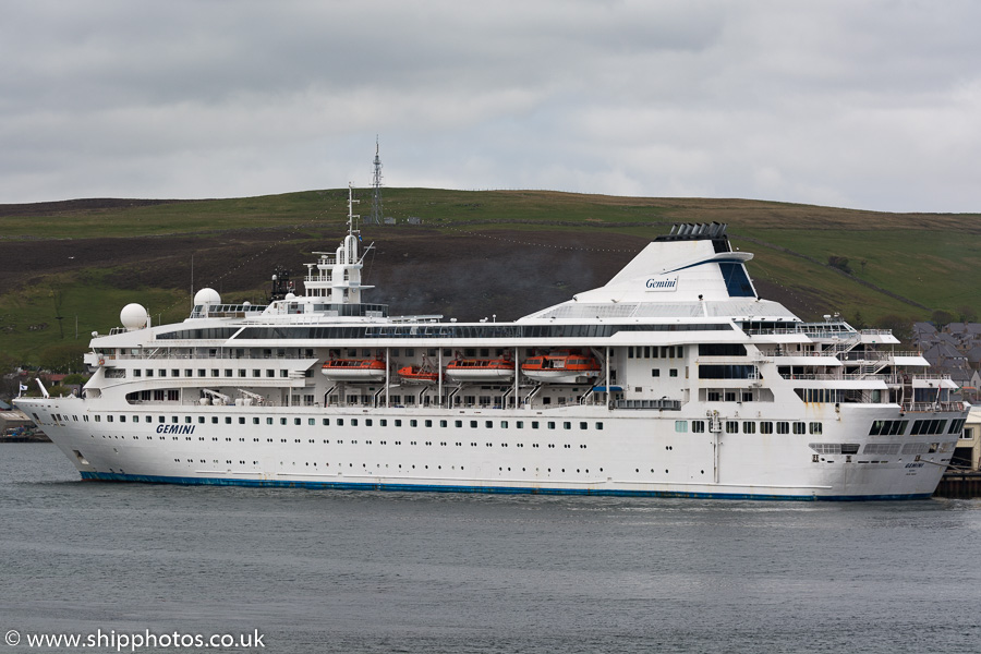 Photograph of the vessel  Gemini pictured at Scalloway on 20th May 2015