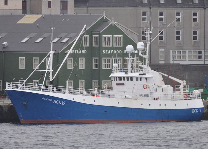 Photograph of the vessel fv Genesis pictured at Lerwick on 12th May 2013