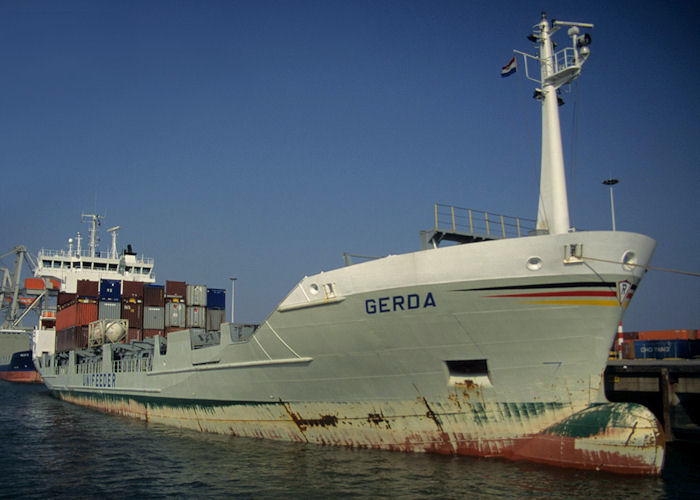 Photograph of the vessel  Gerda pictured in Prins Willem-Alexanderhaven, Rotterdam on 14th April 1996