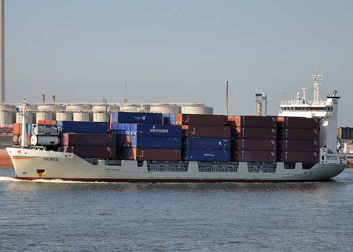 Photograph of the vessel  Gerda pictured passing Vlaardingen on 26th June 2012