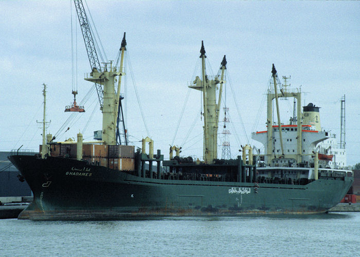 Photograph of the vessel  Ghadames pictured in Antwerp on 19th April 1997