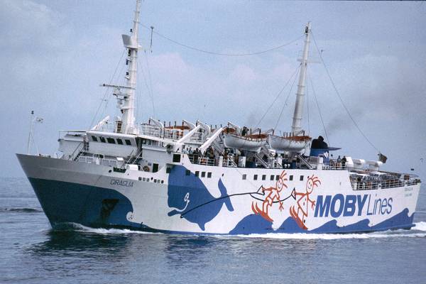 Photograph of the vessel  Giraglia pictured arriving in Bastia on 4th September 1999