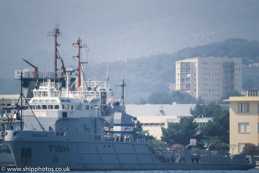 Photograph of the vessel  Girelle pictured at Toulon on 15th August 1989