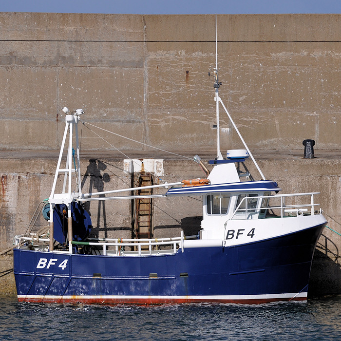 Photograph of the vessel fv Girl Julie pictured at Whitehills on 15th April 2012