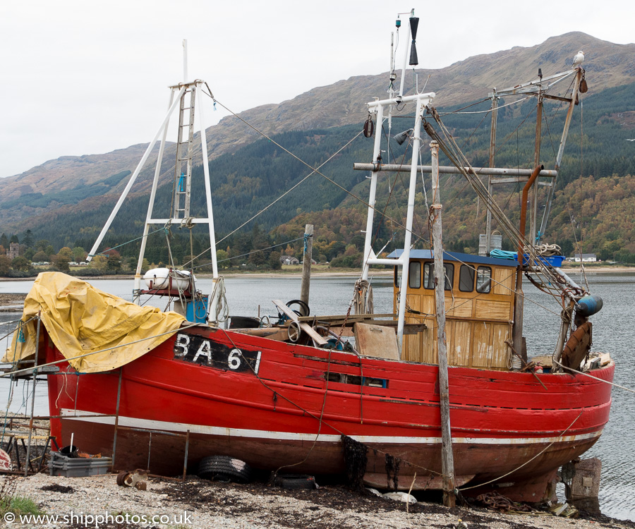 Photograph of the vessel fv Girl Sharon pictured at Ardentinny on 19th October 2015