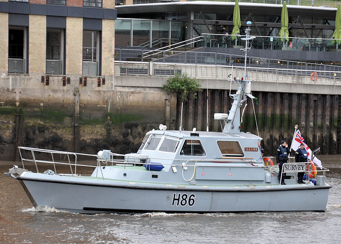 Photograph of the vessel HMSML Gleaner pictured departing Gateshead on 5th June 2011