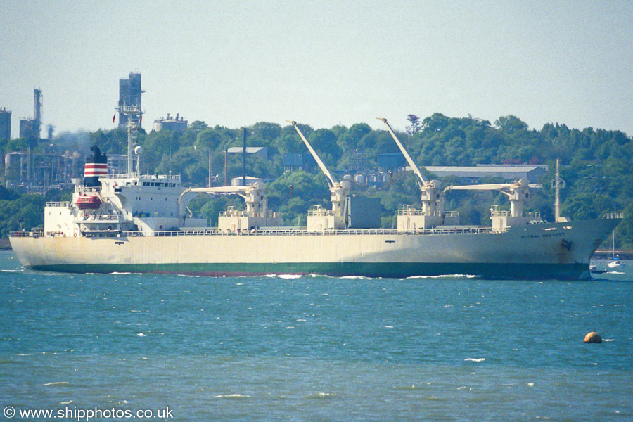 Global Harvest pictured arriving at Southampton on 4th May 2003