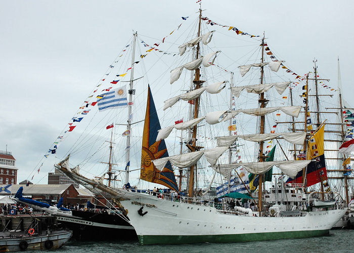 Photograph of the vessel  Gloria pictured at the International Festival of the Sea, Portsmouth Naval Base on 3rd July 2005