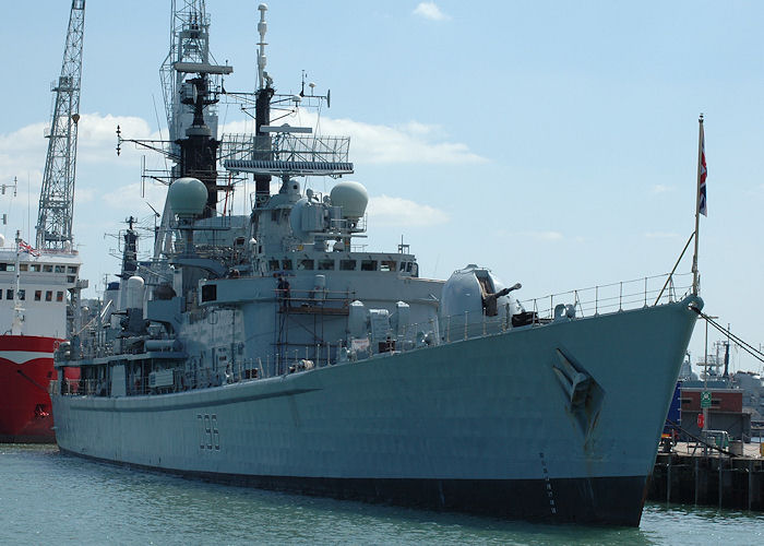 Photograph of the vessel HMS Gloucester pictured in Portsmouth Naval Base on 8th August 2006