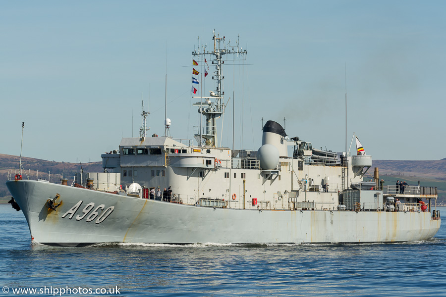 Photograph of the vessel BNS Godetia pictured passing Greenock on 26th March 2017