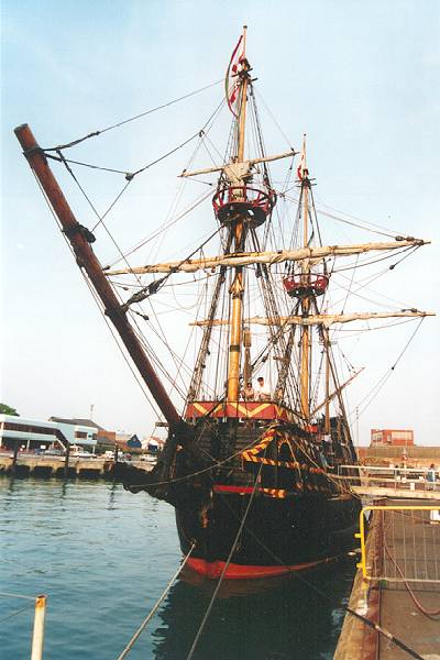 Photograph of the vessel  Golden Hinde pictured in Portsmouth on 6th May 1995