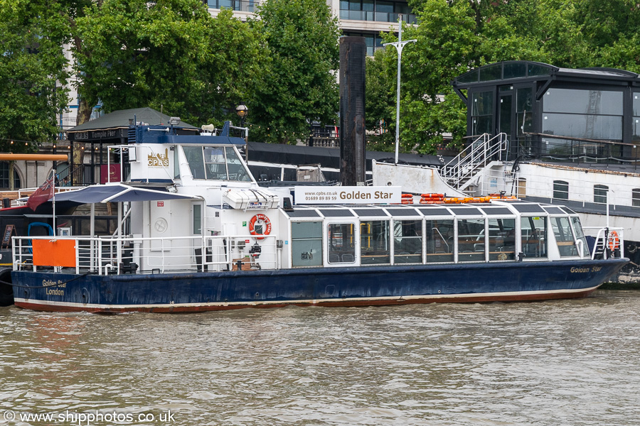 Photograph of the vessel  Golden Star pictured at Victoria Embankment on 20th July 2025