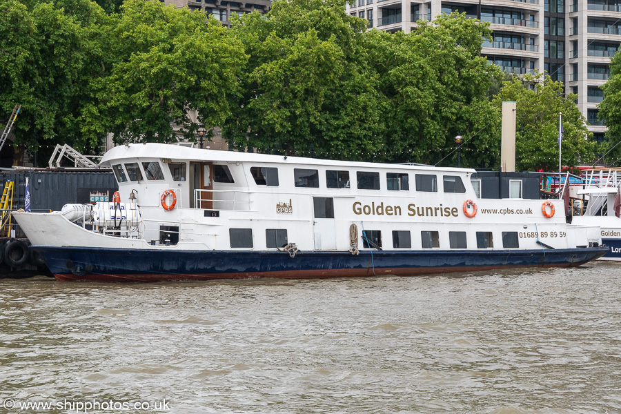 Photograph of the vessel  Golden Sunrise pictured at Victoria Embankment on 20th July 2025