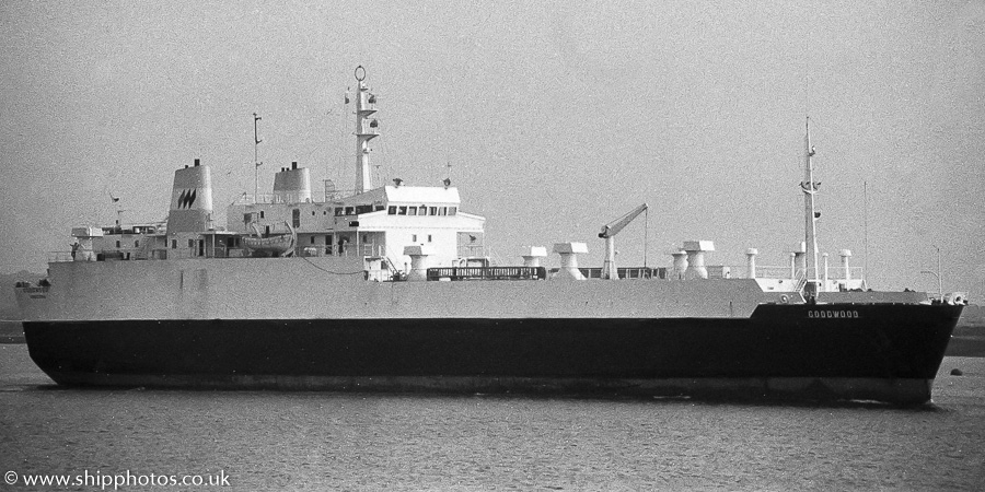 Photograph of the vessel  Goodwood pictured arriving at Southampton on 20th May 1989