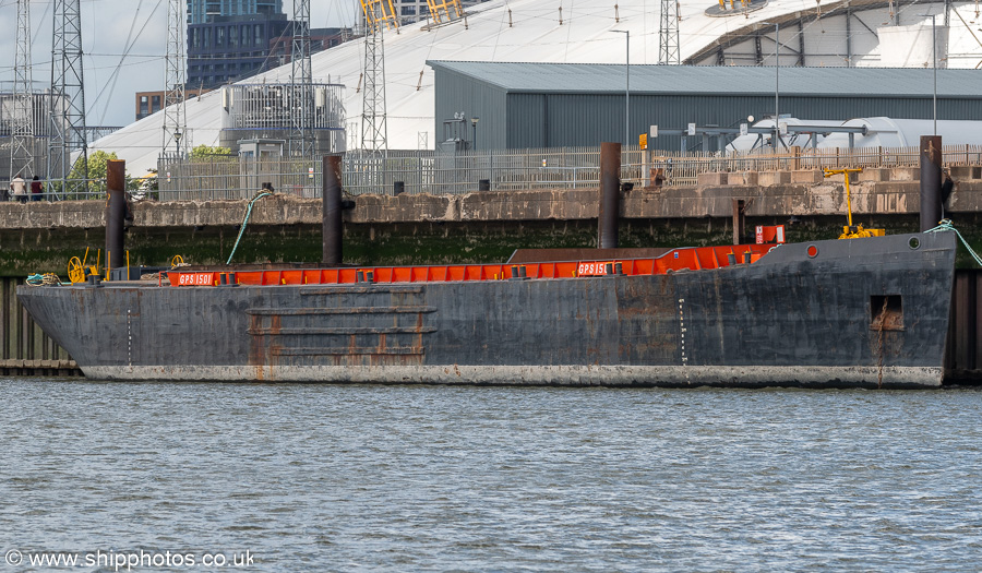 Photograph of the vessel  GPS 1501 pictured at Victoria Wharf, Greenwich on 20th July 2025