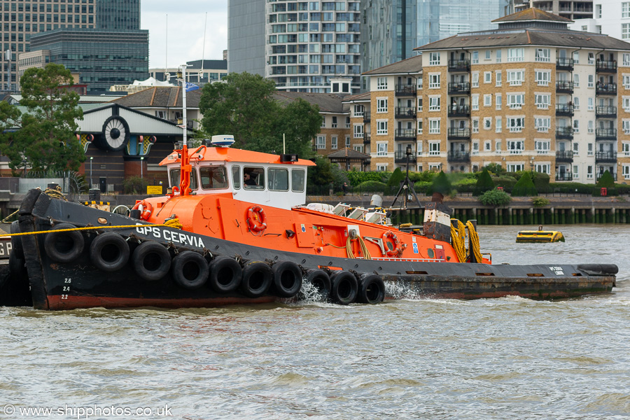 Photograph of the vessel  GPS Cervia pictured in London on 6th July 2023