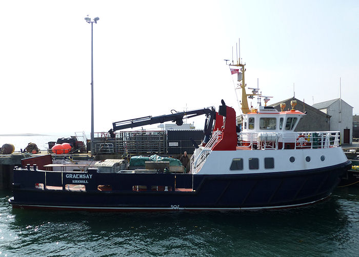 Photograph of the vessel  Graemsay pictured at Stromness on 8th May 2013