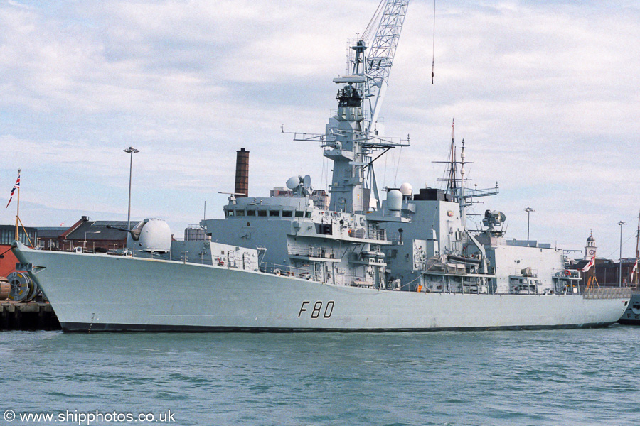 Photograph of the vessel HMS Grafton pictured in Portsmouth Dockyard on 27th September 2003