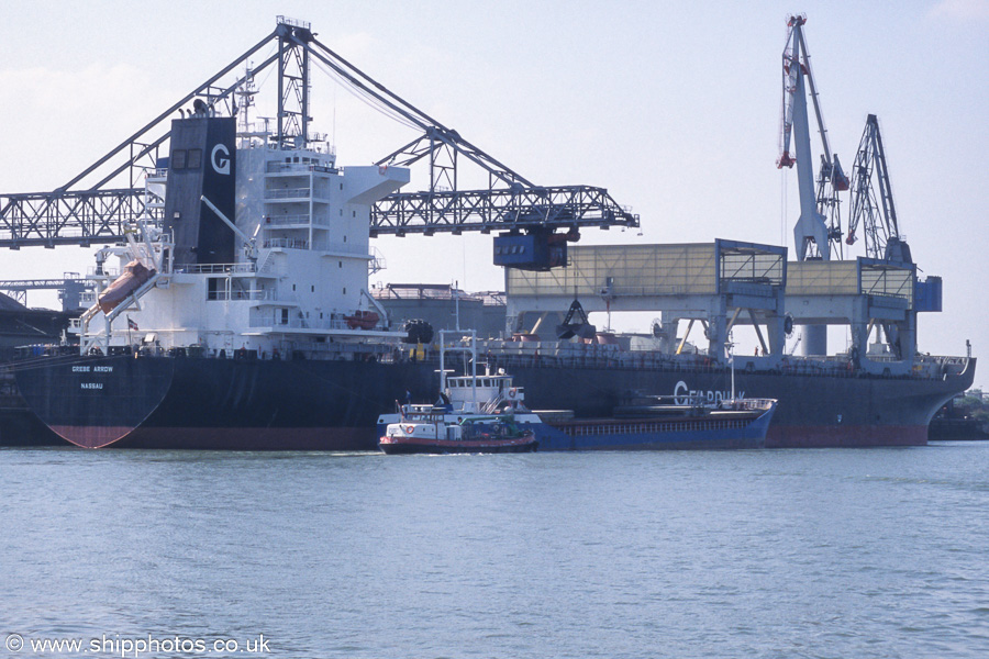 Photograph of the vessel  Grebe Arrow pictured in Botlek, Rotterdam on 17th June 2002