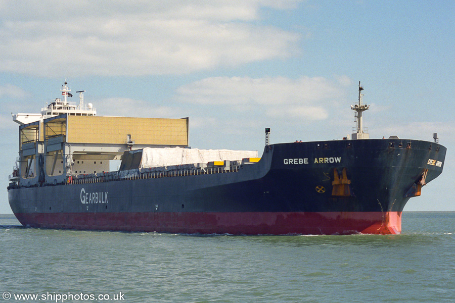 Photograph of the vessel  Grebe Arrow pictured arriving at Sheerness on 31st August 2002