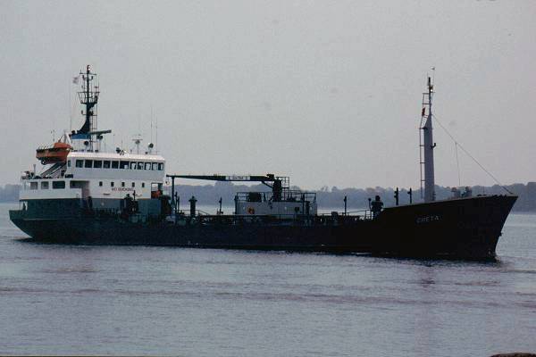 Photograph of the vessel  Greta pictured arriving at Travemünde on 27th May 2001