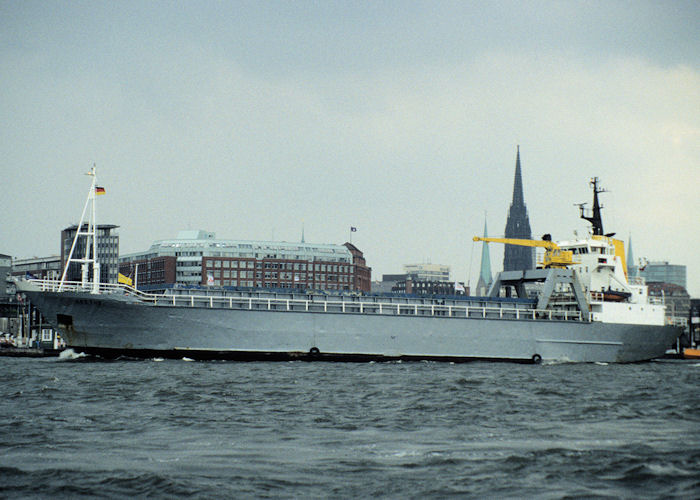 Photograph of the vessel  Grethe pictured departing Hamburg on 9th June 1997