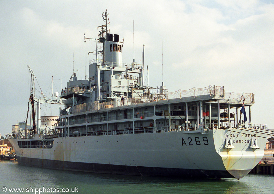 Photograph of the vessel RFA Grey Rover pictured in Portsmouth Dockyard on 22nd September 2001