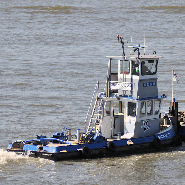 Photograph of the vessel  Grienduil 23 pictured passing Vlaardingen on 27th June 2011