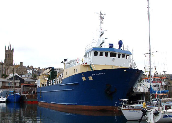 Photograph of the vessel  Gry Maritha pictured at Penzance on 1st September 2007