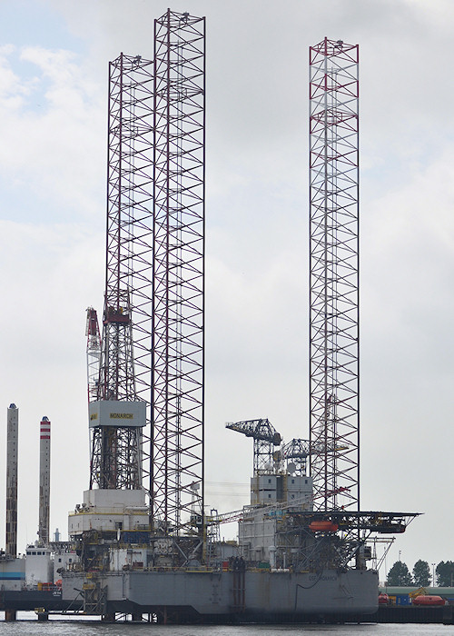 Photograph of the vessel  GSF Monarch pictured in Botlek, Rotterdam on 26th June 2011