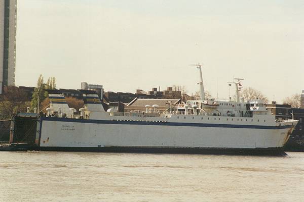 Photograph of the vessel  Gunilla pictured at Convoy's Wharf, Deptford on 4th April 1997