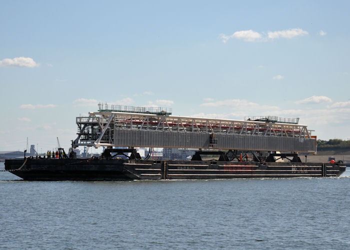 Photograph of the vessel  H-302 pictured passing North Shields under tow on 25th May 2013