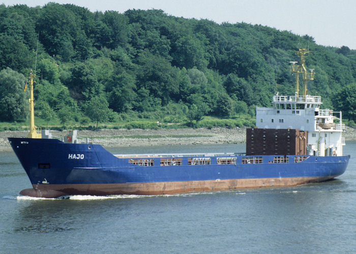 Photograph of the vessel  Hajo pictured on the River Elbe on 5th June 1997