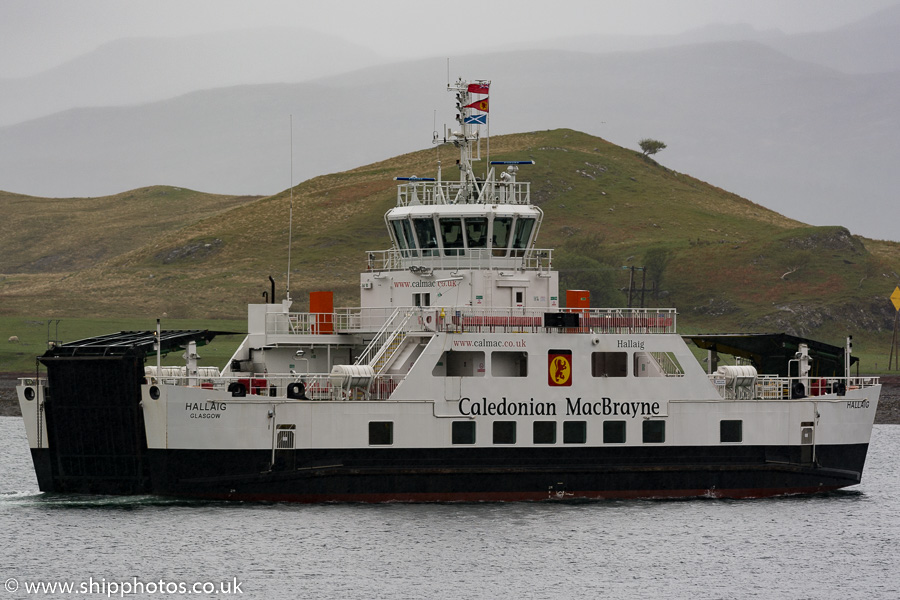 Photograph of the vessel  Hallaig pictured arriving at Sconser on 19th May 2016