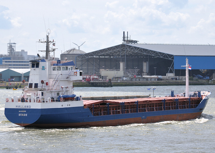 Photograph of the vessel  Halland pictured passing Vlaardingen on 24th June 2011
