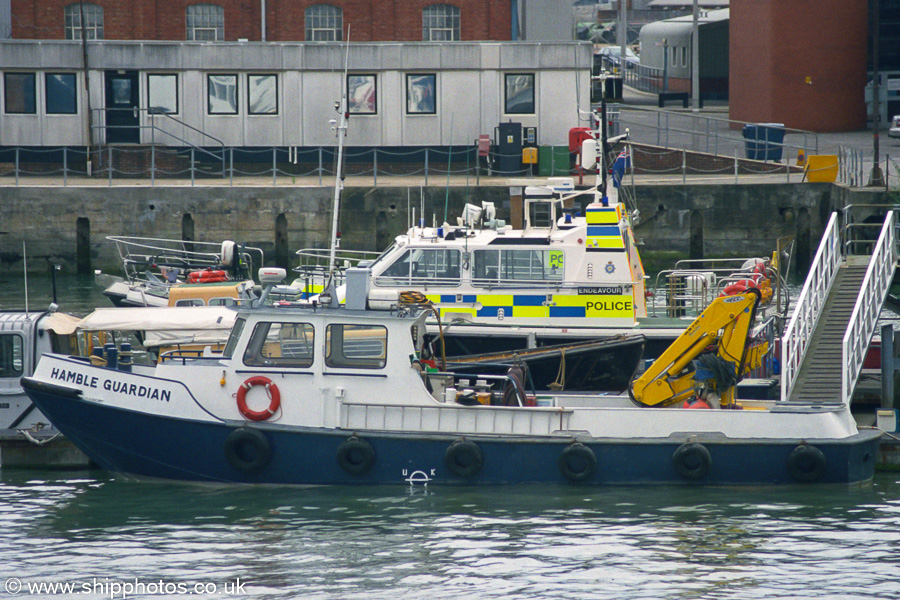 Photograph of the vessel  Hamble Guardian pictured in Portsmouth Naval Base on 5th July 2003