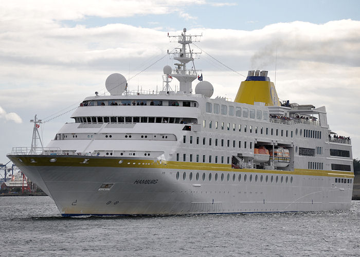 Photograph of the vessel  Hamburg pictured passing North Shields on 21st August 2013