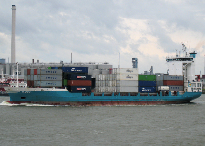 Photograph of the vessel  Hanni pictured passing Vlaardingen on 24th June 2012