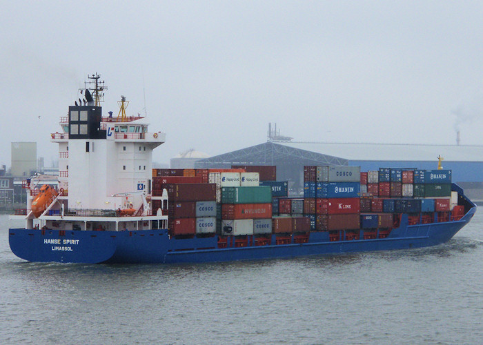 Photograph of the vessel  Hanse Spirit pictured passing Vlaardingen on 25th June 2011