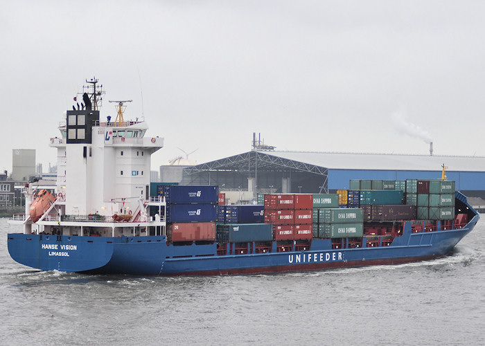 Photograph of the vessel  Hanse Vision pictured passing Vlaardingen on 25th June 2011