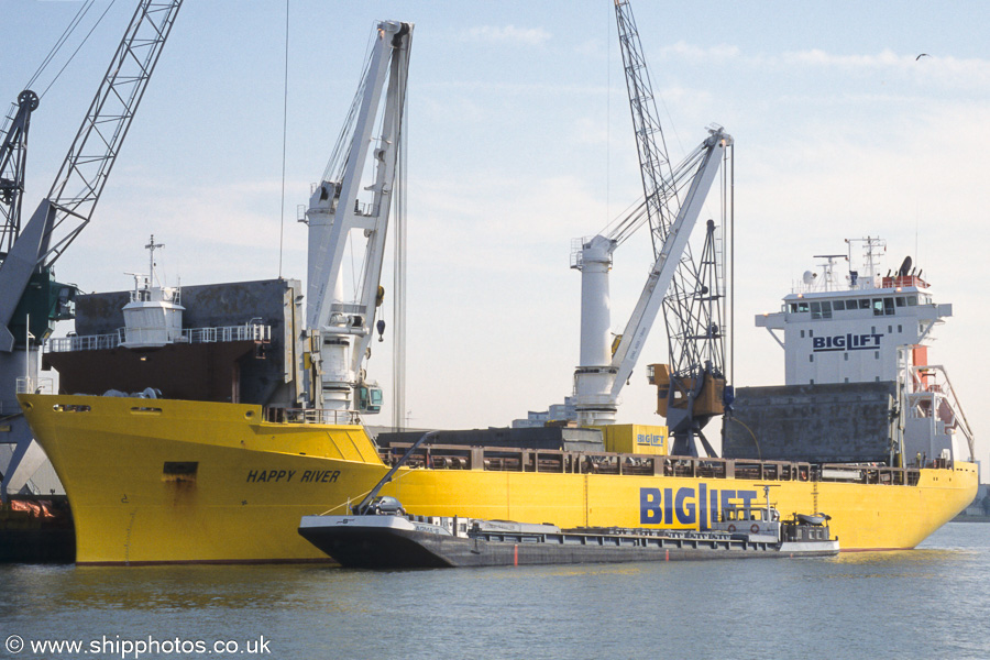 Photograph of the vessel  Happy River pictured in Waalhaven, Rotterdam on 17th June 2002