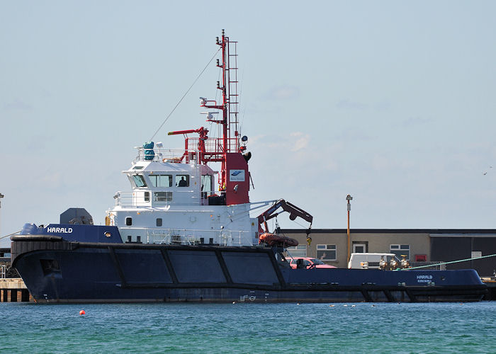 Photograph of the vessel  Harald pictured at Scapa on 9th May 2013