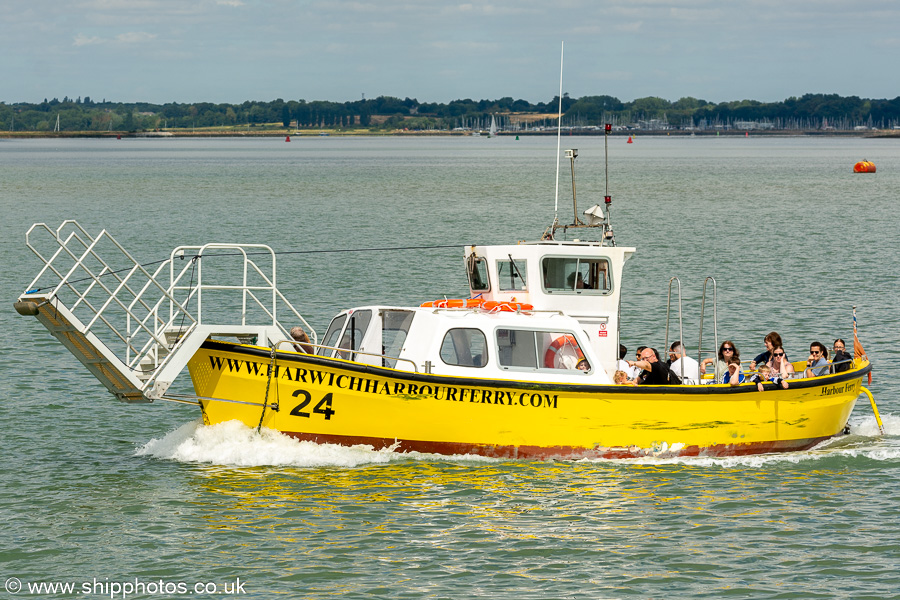 Photograph of the vessel  Harbour Ferry pictured arriving at Harwich on 16th August 2024